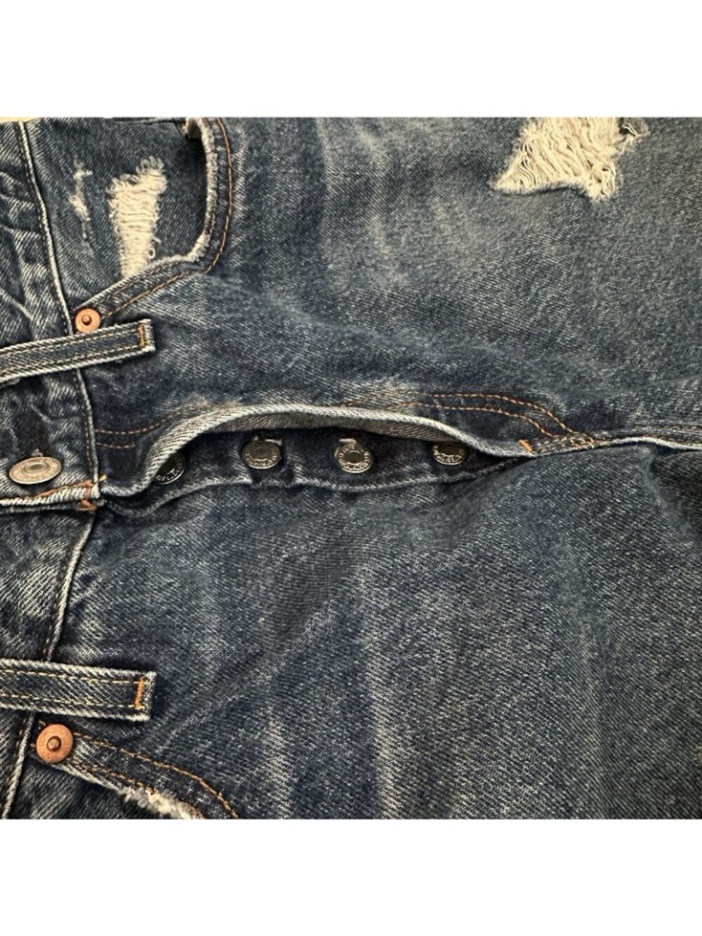 Levi’s 501 Jeans Women’s Size 28X32 Blue High Rise Button Fly Classic 12501-0421 - Picture 6 of 13